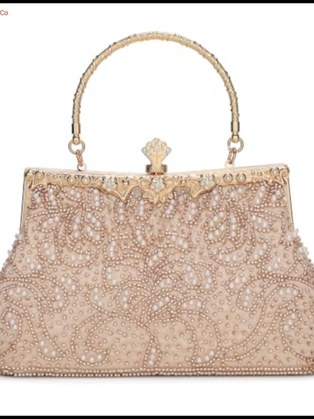 Beaded Clutch Evening Bag Rhinestone Sequin Wristlet Formal Purse